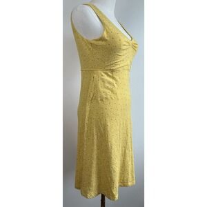 Toad & Co Rosemarie Tank Dress Women's Size XS Yellow Floral Daisies Zip Pocket